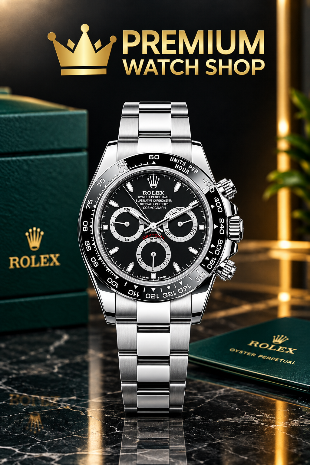 Buy Rolex Daytona Black Dial Watch Online