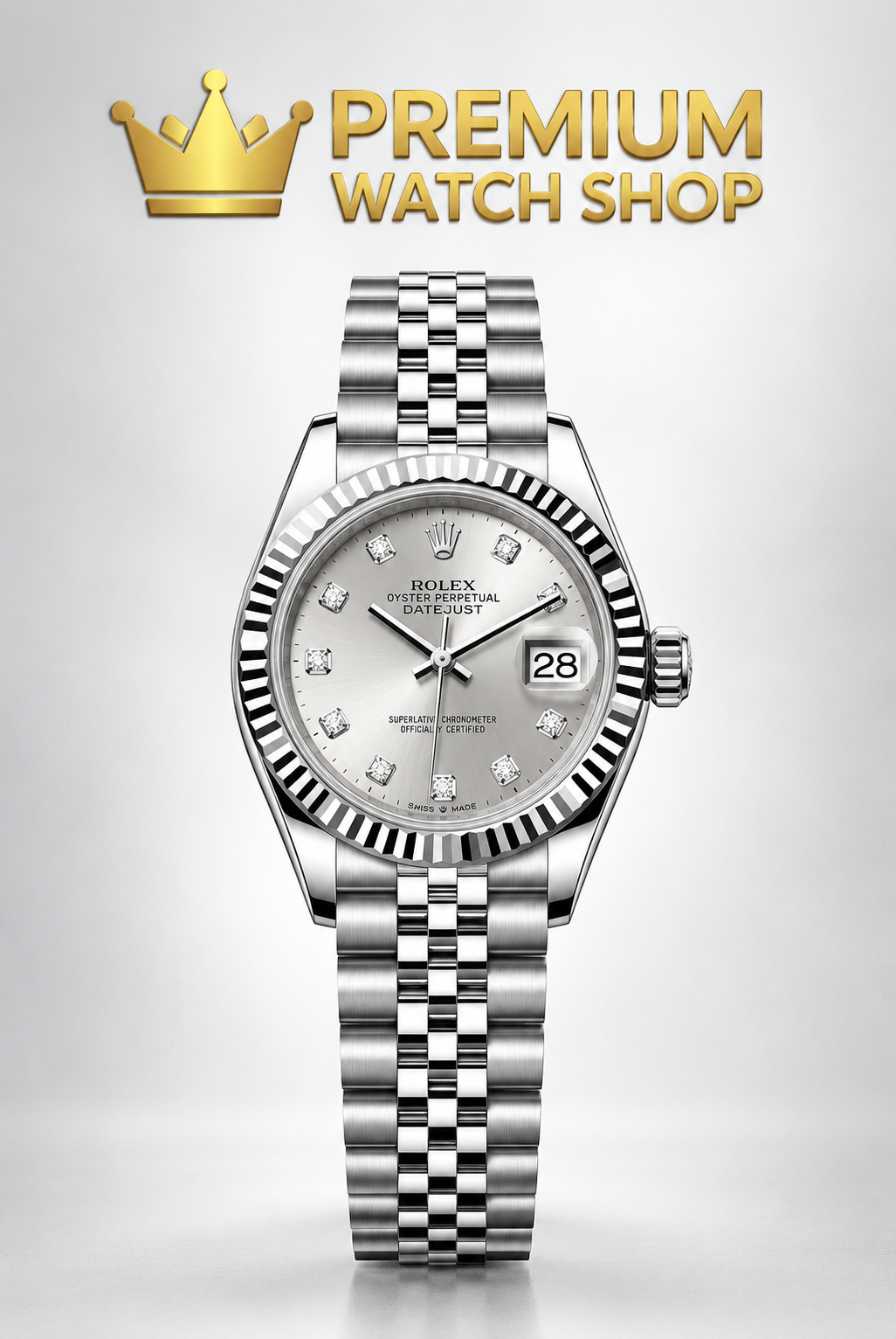 Buy Rolex Lady White Gold Date-just Watch Online