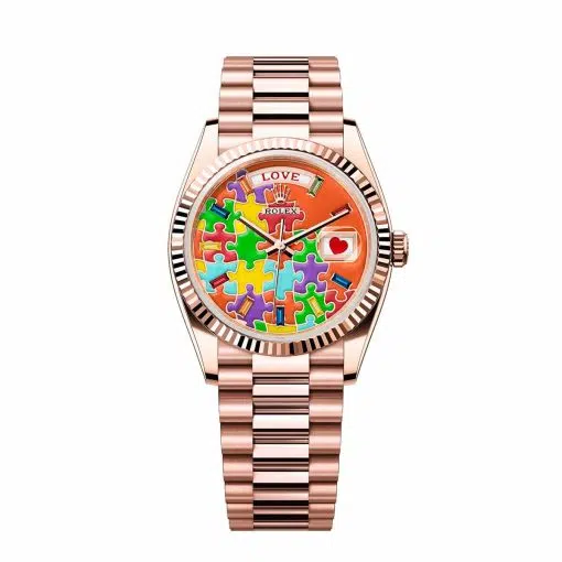 Rolex Day Date 128235-0063 Emoji Puzzle Dial 36mm