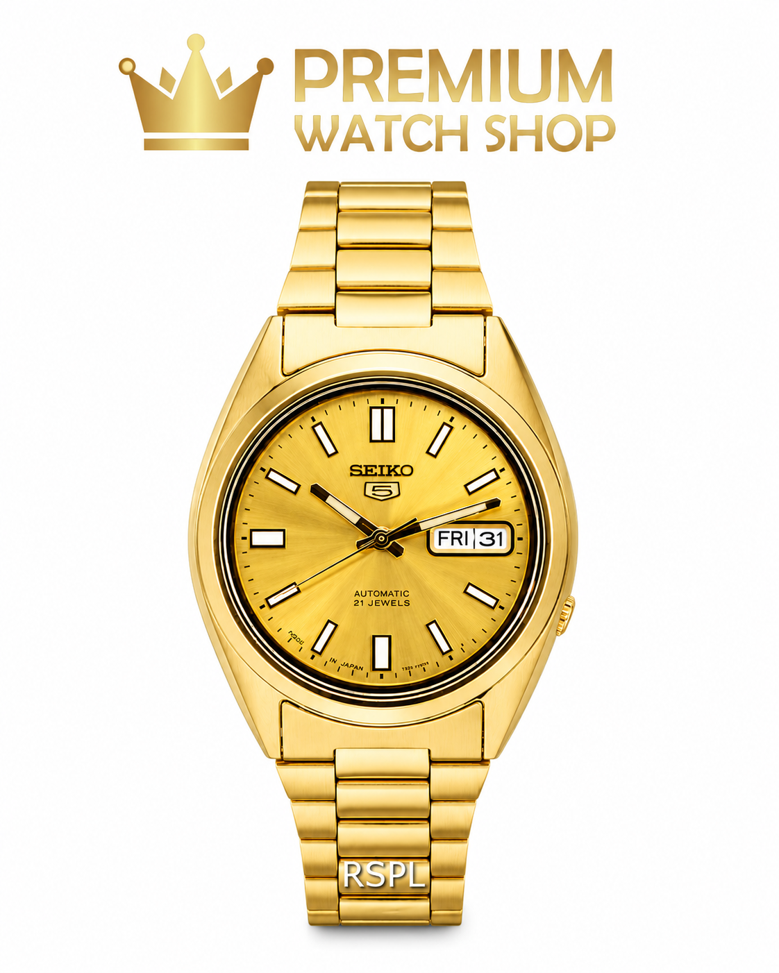 Buy Seiko-5 SNXS80 Gold Automatic Watch Online