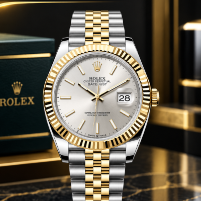 Buy Rolex Silver & Gold Oyster Perpetual Date Online