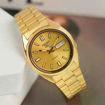 Seiko 5 SNXS80 (SNXS79 Family) Gold Sunburst Dial and Full Gold body Automatic Watch