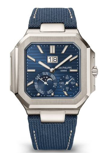 Patek Philippe Cubitus Grand Date Day & Moon Phases Platinum 45mm Blue Dial 5822P-001